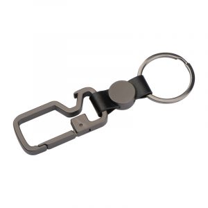 Breloc din metal cu carabină și deschizător de sticle
