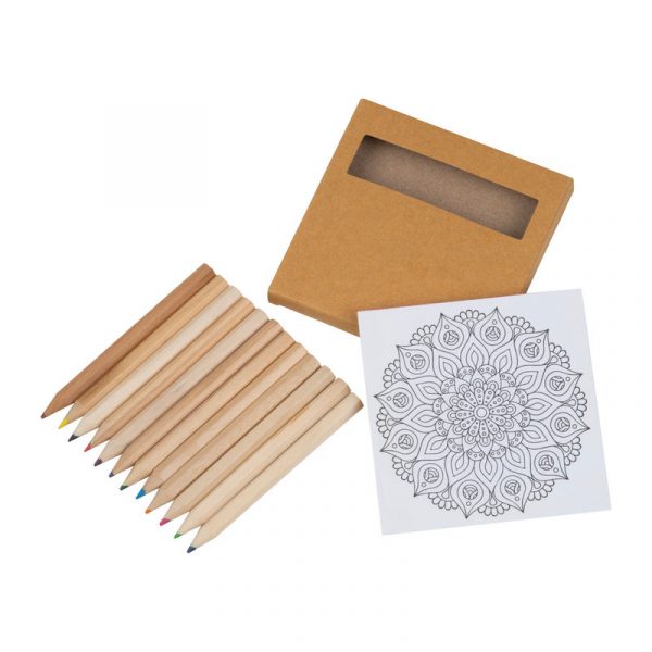 Set 12 creioane colorate de lemn