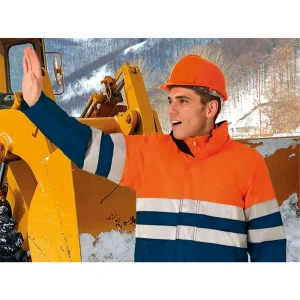 Jachetă cu benzi reflectorizante