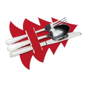 Suport tacâmuri de pâslă în formă de brad