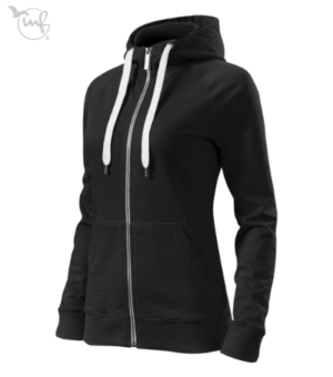 Hanorac cu fermoar și glugă femei