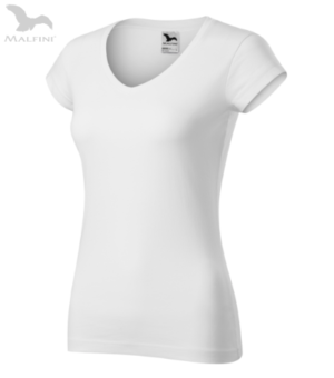 Tricou slim fit în V femei