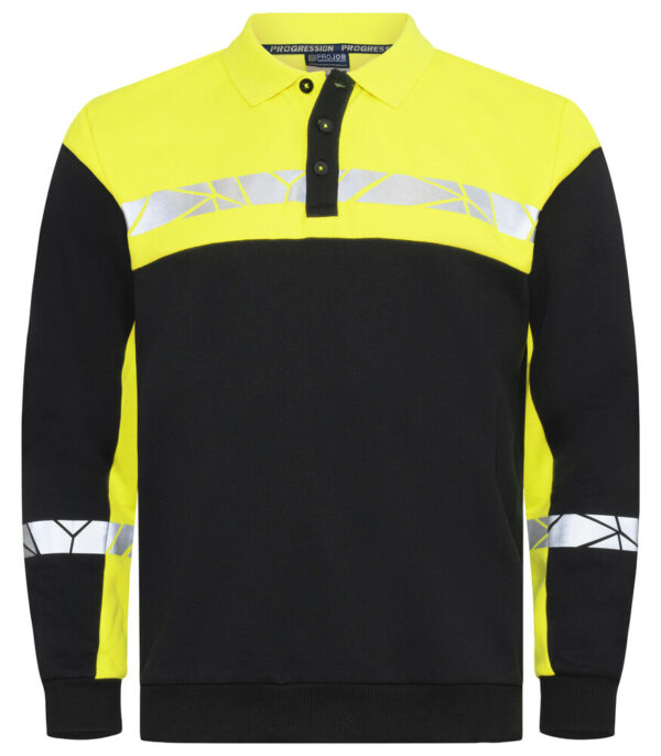 EXP11038 Tricou polo cu maneca lunga black yellow Tricou polo cu mânecă lungă