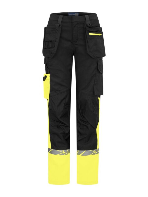 EXP11052 Pantaloni cu buzunare femei black yellow Pantaloni cu buzunare femei