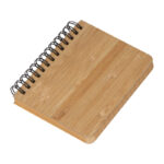 Caiet mic cu spirală și copertă din bambus